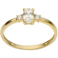 Firetti Goldring Schmuck Geschenk Gold 333 Vorsteckring, Verlobungsring, mit Zirkonia (synth)