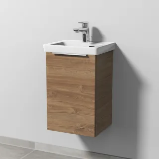 Sanipa 3way Waschtischunterbau zu Villeroy & Boch Subway 3.0 Waschtisch mit 1 Tür, Eiche-Kansas UM84059