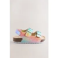 Next Sandalen mit zwei schmalen Riemchen + Kork-Fußbett Sandale (1-tlg)
