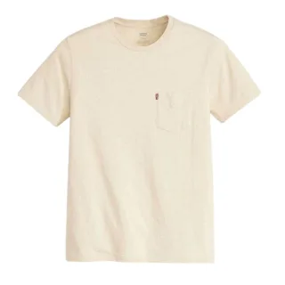Levis - "Classic" T-Shirt für Herren, Tasche, Schwer (Cremefarbe)