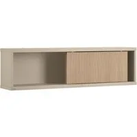 PAIDI Wandregal JONTE in Beige mit Schiebetür & 2 Fächern, Hängeregal, 20 Kg Tragkraft, Wandboard