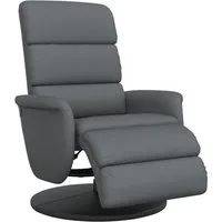 vidaXL Sessel Relaxsessel mit Fußteil Grau Kunstleder (1-St)