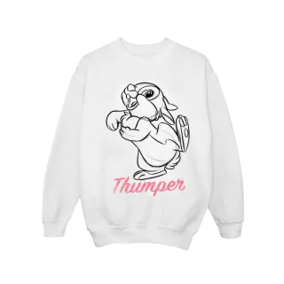 Disney - "Bambi Thumper Line Drawing" Sweatshirt für Mädchen (Weiß)