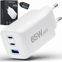GreenHec 65w USB-C Ladegerät Mehrfach GAN Mehrfachstecker USB-A Charger Schnelllade-Gerät (50 mA, Spar-Set, Universelle Kompatibilität, 3 fach Netzteil Adapter Macbook quick charge Ladestation type c port)