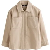 Next Hemdjacke Hemdjacke in gebürsteter Optik mit Reißverschluss (1-St)