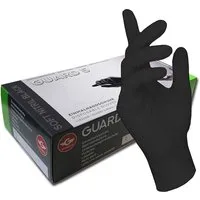 GUARD 5 Einweghandschuhe 100er - Box schwarze Hygiene- Koch- und Küchenhandschuhe (Art.118320) Lebensmittelecht, Puder- und Latexfrei