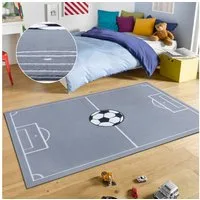 HANSE Home Teppich Estadio, rechteckig, Höhe: 8 mm, Kinderteppich, Spielteppich, Spielunterlage, Fußball, Kinderzimmer