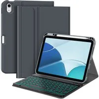 Fintie Tablet-Hülle mit Tastatur für iPad 11 Generation 2025 11'', iPad 10 Gen 2022 10.9'' 11 Zoll/10.9 Zoll, 7-farbige Hintergrundbeleuchtung, Magnetische Bluetooth-Keyboard