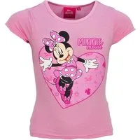 Disney Print-Shirt Disney Minnie Maus Mädchen Kinder kurzarm T-Shirt 100% Baumwolle, Gr. 98 bis 128
