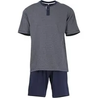 TOM TAILOR Shorty Nebraska (2 tlg) Streifendesign, Kurzarm, Rundhalsausschnitt, kurze Hose, atmungsaktiv