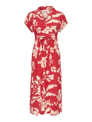 JDY - JDYTROYA LIFE S/S MIDI DRESS WVN DIA - Gr. - S