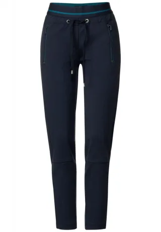 Cecil - Casual Fit Hose blau - Gr. - XL/28