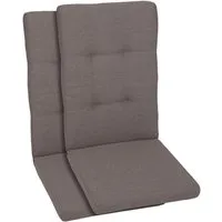 GO-DE Hochlehnerauflage, (Spar-Set, 2 St), Uni Bouclé taupe - Maße BxLxH ca.: 50 cm x 120 cm x 7 cm