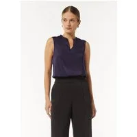 comma Blusentop Bluse Satintop mit elastischem Ausschnitt