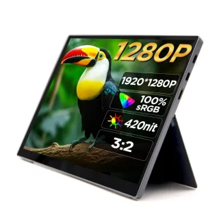 HAILESI 10.5 Inch FHD 1280P Portable Monitor Computer Gaming Display USB C External Screen for Smartphone Tablet Laptop