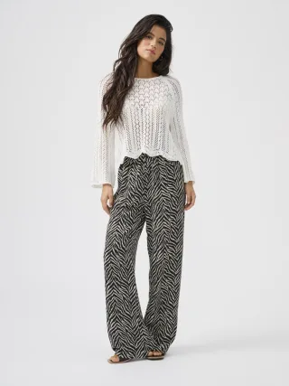 ONLY - ONLKATTY PULL-UP PANT NOOS WVN Black - Gr. - XS