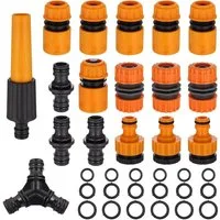 LuxusKollektion Schlauchverbinder Schlauchverbinder Set 1/2 Zoll ABS Gartenschlauch Anschluss Leckfrei