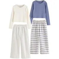 Next Pyjama Schlafanzughosen aus Webmaterial im 2er-Pack (4 tlg)