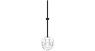 Giese WC Bürste, Stiel in schwarz matt, Bürstenkopf weiss, 81300-14 81300-14