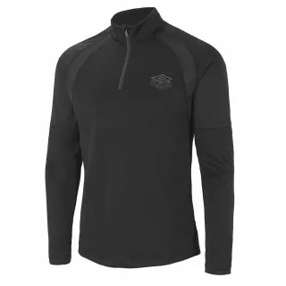 Umbro -Grafiklogo Langarm schwarz 1/4 Reißverschluss UP Mens Ptf Top 65846g Kmk