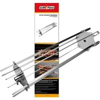 Drehkorb Grillfürst Edelstahl Schaschlikset für Drehspieße - mit 6 Spießen, 60 cm