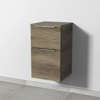 Sanipa 3way Unterschrank mit 2 Auszügen, Eiche-Nebraska, UM14337 UM14337