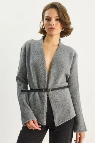 Gürtel-Detaillierter Cardigan