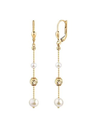 Fascination by Ellen K. Ohrhänger 585/- Gelbgold glanz Kugeln und Perlen