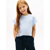 Tommy Hilfiger T-Shirt ESSENTIAL TOP SHORT SLEEVE Kinder bis 16 Jahre, mit Rüschen, relaxed fit