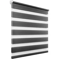 Doppelrollo ohne Bohren 130cm/150cm/230cm, OUBO, freihängend, verspannt, Klemmfix, Klemmträger, Für Fenster und Tür mit Klemmträger lichtdurchlässig verdunkelnd