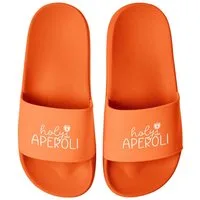 MoonWorks Badeschlappen mit Spruch Holy Aperoli Badelatschen Damen Aufdruck Badesandale
