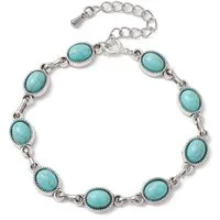 Westernlifestyle Armband CONCHETTA Western-Armband mit 9 türkisfarbenen Cabochons