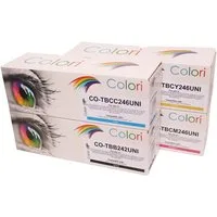 Colori Tonerkartusche, Kompatibles Set 4x Toner für Brother TN-242 TN-246 TN-242BK TN-246C TN-246M TN-246Y für DCP-9015CDW DCP-9017CDW DCP-9020CDW DCP-9022CDW HL-3140CW HL-3142CW HL-3150CDN HL-3150CDW HL-3152CDW von Colori
