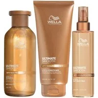 Wella Professionals Haarpflege-Set Ultimate Smooth Routine for fine Hair, 3-tlg., Komplette Anti-Frizz-Pflegeroutine für feines Haar