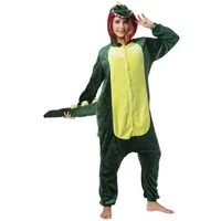 Katara Partyanzug Meerestiere Jumpsuit Kostüm für Erwachsene S-XL, Karneval - Kostüm, Kigurumi - Krokodil Grün XL (175-185cm)