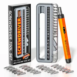 32-in-1 Precision Electric Screwdriver Set 3.5N.m. Cordless Power Tool Kit USB Rechargeable Household Home Use Tools