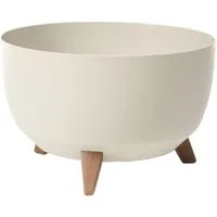 Heimwerkercenter Pflanzschale MePla - Schale Roma - wetterfestes Pflanzgefäßø24cm - creme