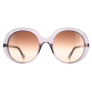 Chloe Oval Womens Transparent Grau Braun Gradient CH0007S