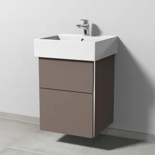 Sanipa 3way Waschtischunterbau zu Duravit Vero Air Waschtisch mit 2 Auszügen, Taupe-Matt BP4311T