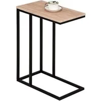 IDIMEX Beistelltisch DEBORA, Couchtisch mit Metallgestell aus MDF-Platte Sofatisch Wildeiche