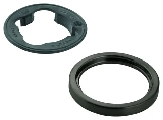 GROHE Rosette 48603 für Waschtischarmaturn ohne Zugst. rund hard graphite gebürstet, 48603AL0 48603AL0