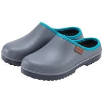 GARDENA Garten Clogs Slip-In Pantoletten Taubengrau Sandale Slip-in-Design, guter Halt durch Sohle mit Gardena-Label-Profil