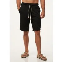 behype Shorts mit Rippstruktur mit Gummibund für Herren Sommershorts Kurze Hose Sweatshorts mit Gummibund Bermuda Shorts im Regular-Fit