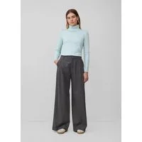 s.Oliver Chinos Hose Flanell-Hose mit Bundfalten und weitem Bein