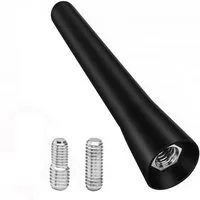 Bolwins M14 Kurz Stab Auto Dachantenne KFZ Radio Antenne + 16V Gewinde Adapter Dachantenne (DAB, FM/AM, GPS, GSM, für Außenbereich, Fahrzeugdach, Autodach, Verstärkung: 0 dB), Kurze 6,5 cm Antenne mit stabilem und starkem Signal