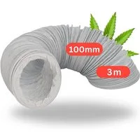 TronicXL Abluft-Set PVC Abluftschlauch 100mm 3m für Grow Box Zelt Schrank Grower Zubehör