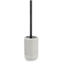Zeller Present Badaccessoire-Set WC-Bürste, Zement, beige, hellgrau, ca. Ø 10,3 x 42 cm