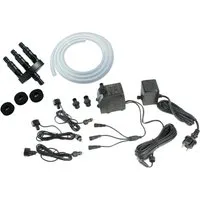 Arnusa Springbrunnenpumpe Komplett Set mit LED Beleuchtung und 3m Schlauch Springbrunnen, Gartenbrunnen Pumpe DIY Wasserspiel Set