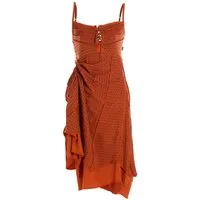 Vishes Sommerkleid Damen Sommer-Kleider längen-verstellbar Spagettiträger-Kleid Hippi, Ethno, Goa Style