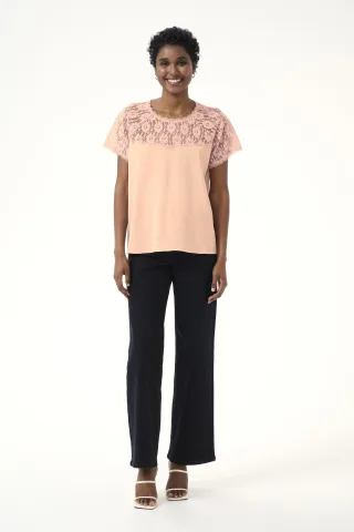 Kurzarm-Bluse Regular fit Misty Rose